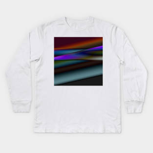 red blue green texture abstract Kids Long Sleeve T-Shirt